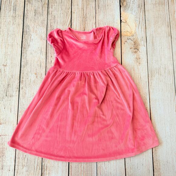 Girls 5 JUMPING BEANS  Velvet Pink Dress - Picture 1 of 3